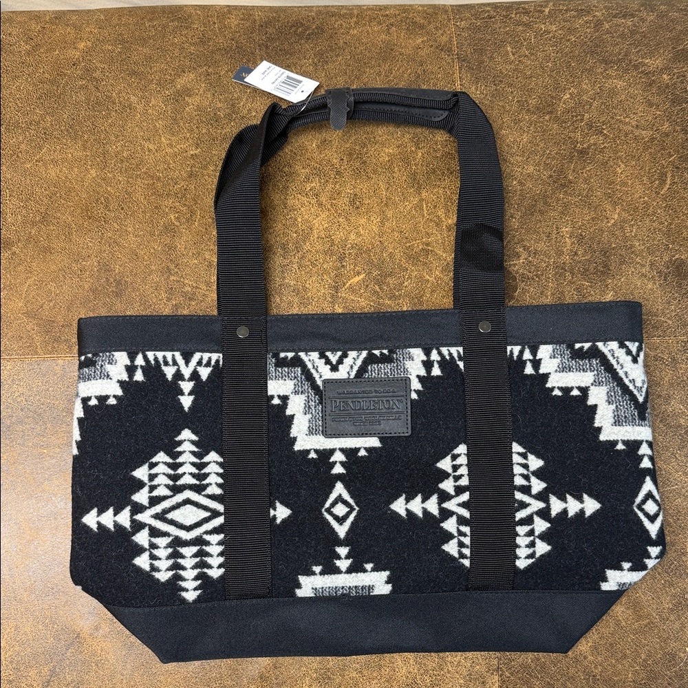 Pendleton Black and White Geometric Tote